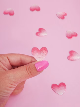 Patch thermocollant mini coeur rose